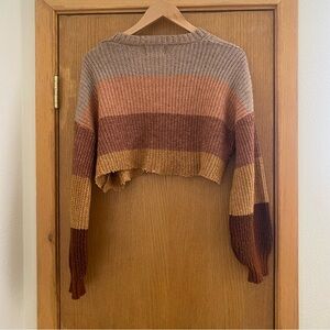 🔷 {3/$20} OLIVE + OAK • Cropped Fall Sweater - Size M